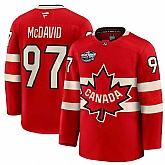 Men's Canada #97 Connor McDavid Red 2025 4 Nations Face-Off Premium Stitched Jersey Dzhi,baseball caps,new era cap wholesale,wholesale hats